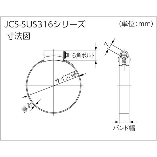 JCSSUS3163 JCS社 JCS ハイ・グリップ ステンレス 22118912 10個入り