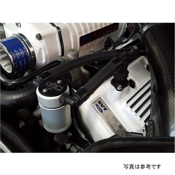J&L 07年-14年 フォード Mustang GT500 Driver Side Oil セパレーター 3.0 - クリア アノダイズド JLT3012D-C WO店