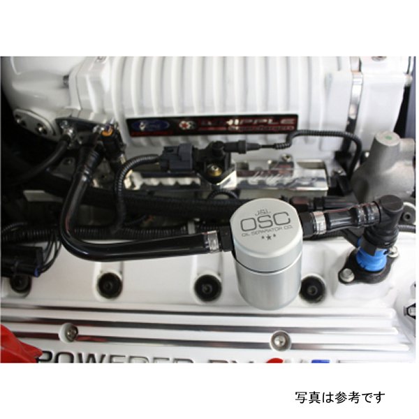 J&L 07年-14年 フォード Mustang GT500 Passenger Side Oil セパレーター 3.0 - クリア アノダイズド JLT3012P-C WO店