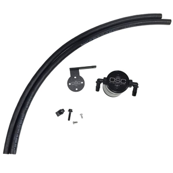 J&L 13年-18年 フォード Escape 2.0 EcoBoost 2.0 Oil セパレーター 3.0 Passenger Side - ブラック アノダイズド JLT3038P-B WO店