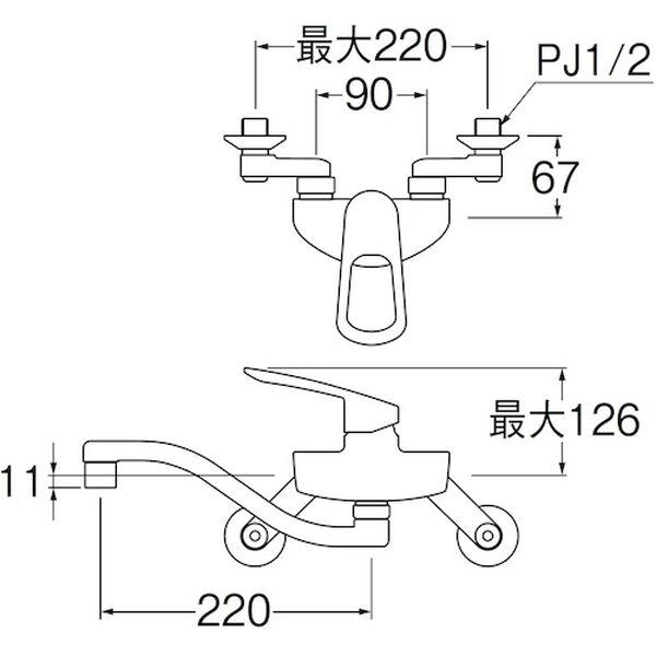 K1712EA13  SANEI(株) SANEI シングル混合栓 K1712EA13-TN WO店_4
