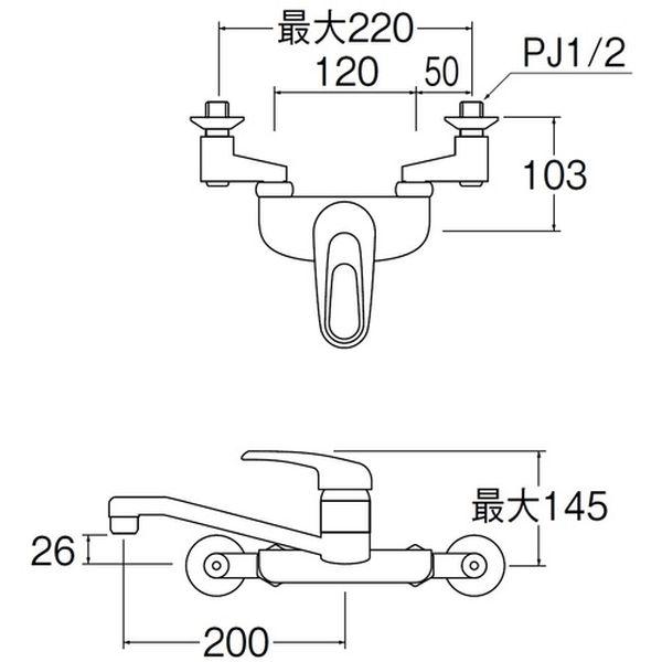 K2710E3U13  SANEI(株) SANEI シングル混合栓 K2710E3U13-TN WO店_1