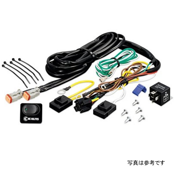 KC HiLiTES Wiring Harness w/40 AMP Relay & LED Rocker Switch (Up to 2 - 130w ライト) KCL6315 WO店