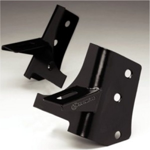 KC HiLiTES 97年-06年 ジープ TJ A-Pillar ウインドシールド Hinge ライト Mount ブラケット セット (2個) - ブラック KCL7311 WO店