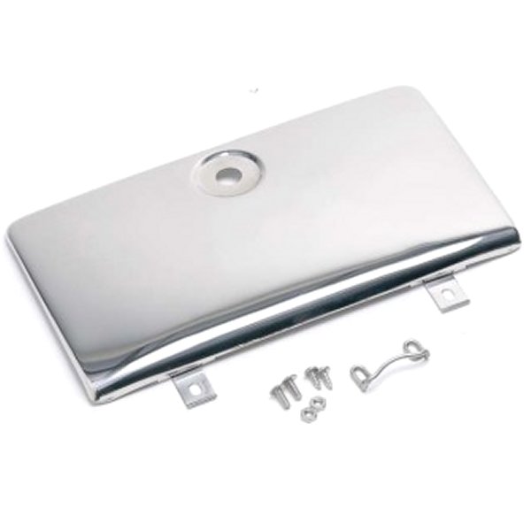 Kentrol 72年-86年 ジープ CJ Glove Box Door Use with OE Key Lock - Polished シルバー KEN30526 WO店