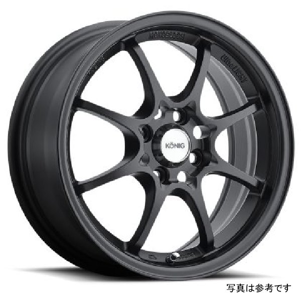 Konig Helium 15x6.5 4x100 ET40 Flat ブラック KNGHE65D04405 WO店