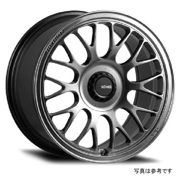 Konig MRK1 17X8 5X114.3 ET40 Hyper カーボン - Gloss ブラック Gear Cap/Logo/Cover Plate KNGMK87514406 WO店