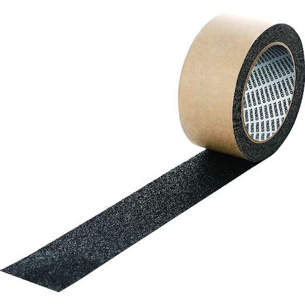 TRUSCO ノンスリップテープ屋内外用 平滑面強粘着タイプ 50mmX5m 黒 お纏め12巻入 KNSP50X5-12BK WO店