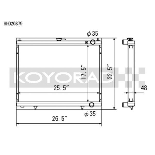 Koyo 1998-Aug 2000 Nissan Skyline GT-R R34 2.6L Turbo Radiator koyHH020879 WO店