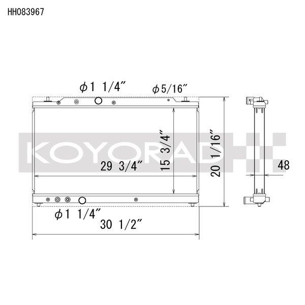 Koyo 23+ Honda Civic Type R (FL5) All Aluminum Radiator koyHH083967 WO店
