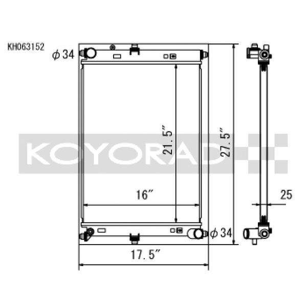 Koyo 2016 Mazda MX-5 Miata 2.0L I4 (MT) Aluminum Radiator koyKH063152 WO店