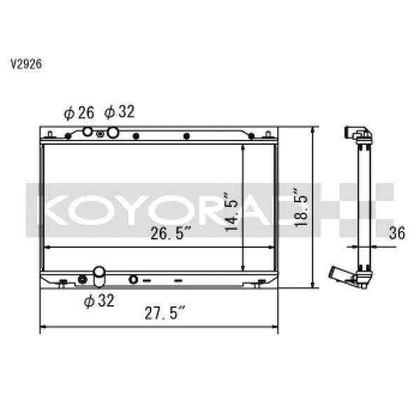 Koyo 06-11 Honda Civic Si 2.0L Coupe/Sedan (MT) Radiator koyV2926 WO店