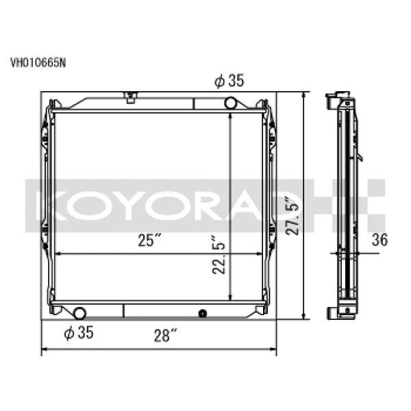 Koyo 96-02 Toyota 4Runner 2.7L / 3.4L w/ 5MT Radiator (Requires Cap PN SK-C13) koyVH010665N WO店