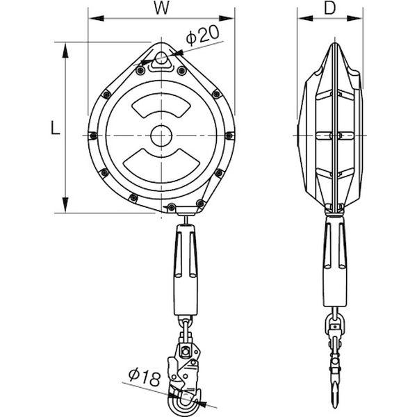 LB30A  (株)伊藤製作所 123 アブソーバ付ライフブロック LB-30a LB30A-TN WO店_3