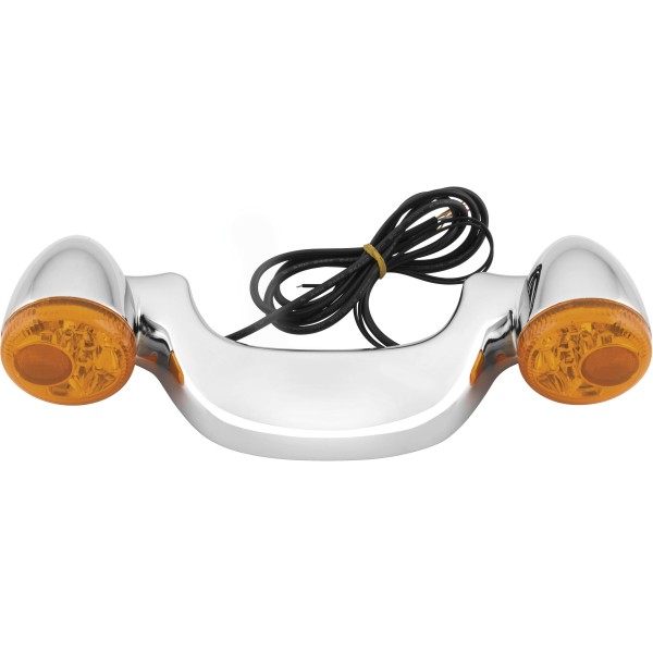 レトリックライティング LETRIC LIGHTING リア ライトバー LEDウインカー 10年-20年 FLHX クローム アンバーレンズ LE0012-TR WO店