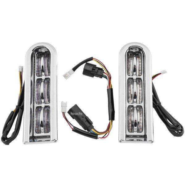 レトリックライティング LETRIC LIGHTING フィラーサポートライト サドルバッグ 14年-21年 FLH、FLT クローム 赤色LED LE0070-TR WO店