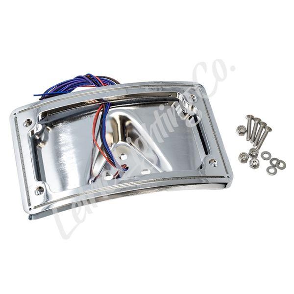 Letric Lighting 04-13 Sportster Perfect Plate Light Chrome Curved License Plate Frame letLLC-CPPL-C2 WO店