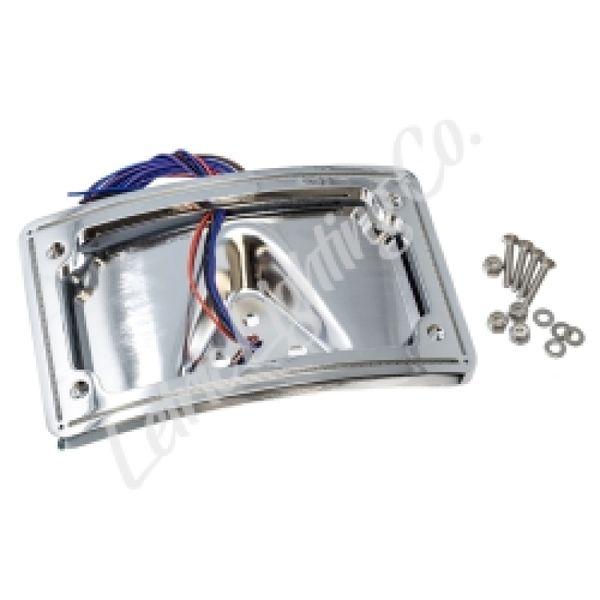 Letric Lighting 04-13 Sportster Perfect Plate Light Chrome Curved License Plate Frame letLLC-CPPL-C2 WO店_1