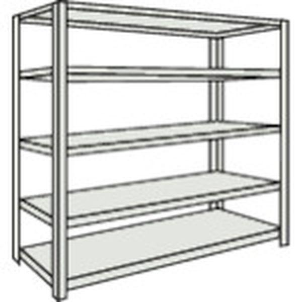 M24545  スチールラック M2型軽中量棚 1460X450XH1200 5段 単体 ネオグレー M2-4545 WO店