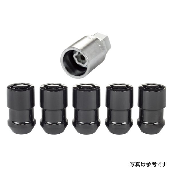 McGard ホイール Lock Nut セット - 5pk. (Cone Seat) 1/2-20 / 3/4 &13/16 Dual Hex / 1.46in. Length - ブラック MCG24548 WO店