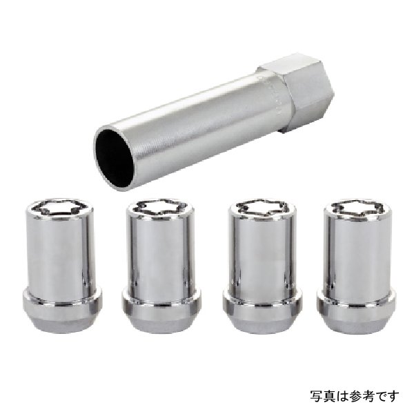 McGard ホイール Lock Nut セット - 4pk. (チューナー / Cone Seat) M12X1.25 / 13/16 Hex / 1.24in. Length - クローム MCG25254 WO店