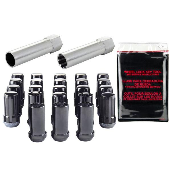 McGard SplineDrive Tuner Jeep 23pc. Kit (Cone) 1/2-20 / 13/16 Hex (18 Lug Nuts / 5 Locks) - Blk mcg65562BK WO店