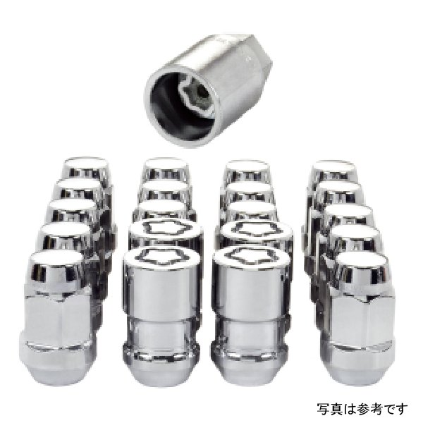 McGard 5 Lug Hex インストールキット w/Locks (コーンシートナット / Bulge) M12X1.5 / 3/4 Hex / 1.45in L - クローム MCG84537 WO店