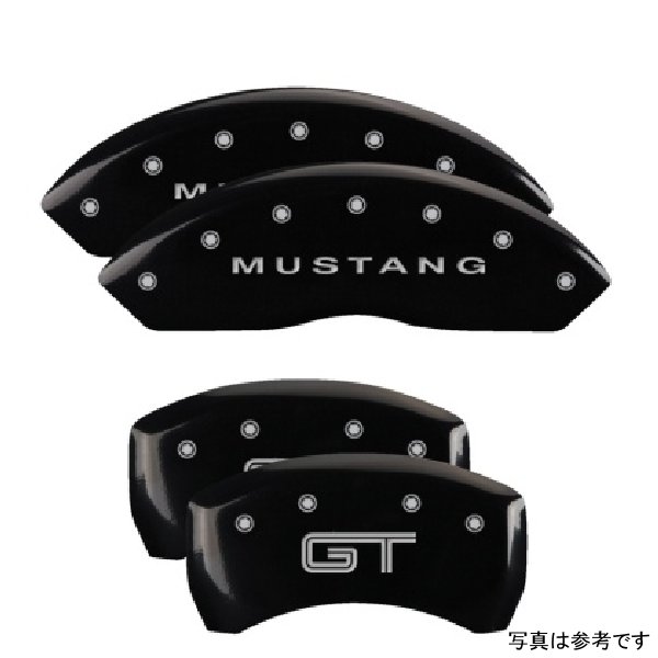 MGP 4 Caliper Covers Engraved フロント Mustang Engraved リヤ S197/GT ブラック フィニッシュ シルバー ch MGP10197SMG2BK WO店