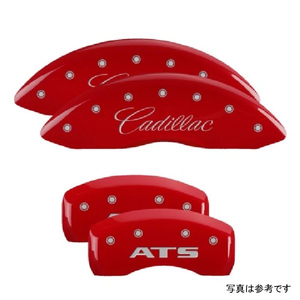 MGP 4 Caliper Covers Engraved フロント Cadillac Engraved リヤ ATS レッド フィニッシュ シルバー ch MGP35007SATSRD WO店