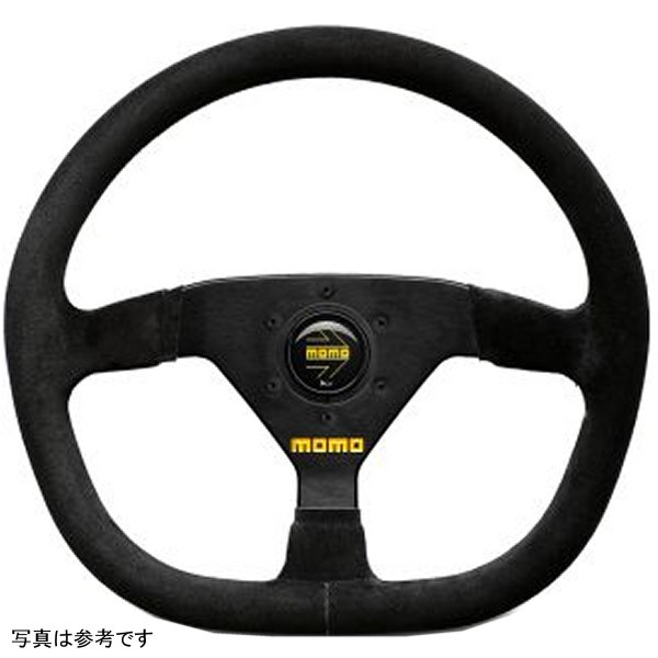 Momo MOD88 ステアリングホイール 350 mm - ブラックスウェード/ブラック Spokes MOMR1988-35S WO店