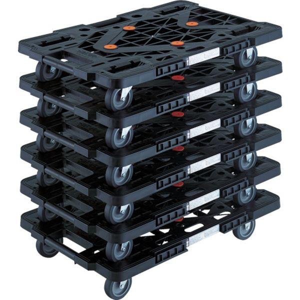 るんページ MPK600BKM6 まとめ買い 樹脂製平台車 ルートバン MPK-600-BK 6台セット