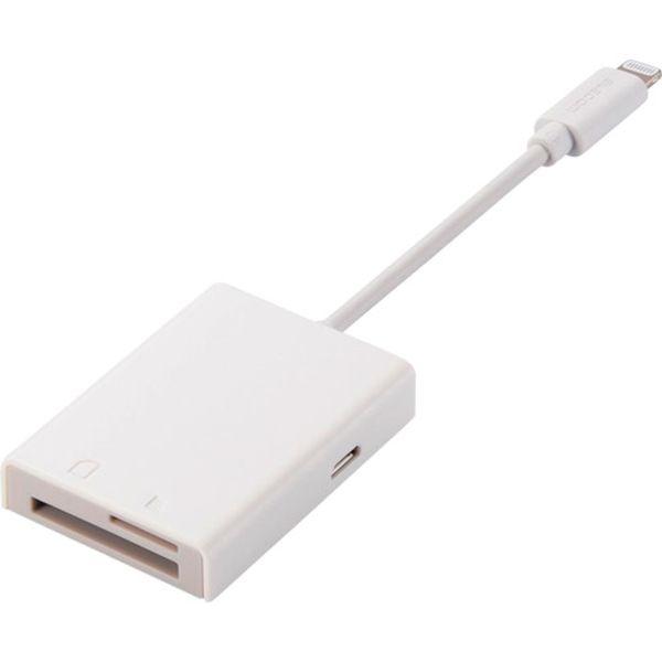 MRLC201WH Lightningカードリーダー SD＋microSD対応 Type-C変換アダプタ ケーブル7cm MRLC201WH-TN WO店