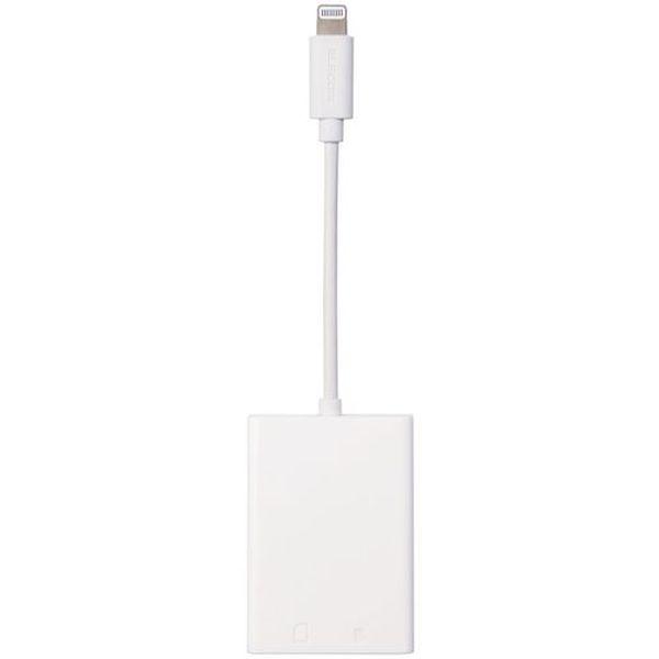 MRLC201WH Lightningカードリーダー SD＋microSD対応 Type-C変換アダプタ ケーブル7cm MRLC201WH-TN WO店