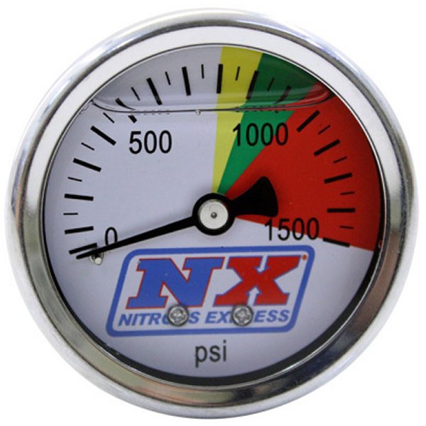 Nitrous Express Nitrous Pressure ゲージ Only (0-1500 PSI) NEX15508 WO店