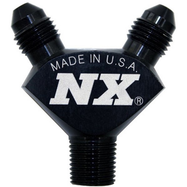 Nitrous Express 1/8NPT x 3AN x 3AN Billet Pure-Flo Y Fitting ブラック NEX16378 WO店 6,706円