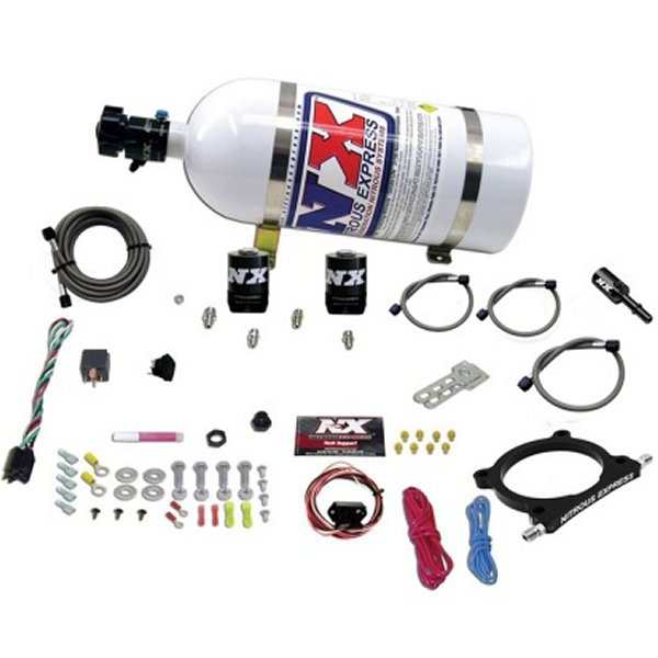 Nitrous Express 11-15 フォード Mustang GT 5.0L High Output Nitrous Plate Kit (50-250HP) w/10lb Bottle NEX20951-10 WO店