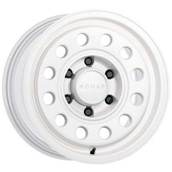 Nomad N501SA Convoy 15x7in / 6x139.7 BP / -10mm オフセット / 107.95mm Bore - グロスホワイト Wheel NOMN501SA-57060-10 WO店