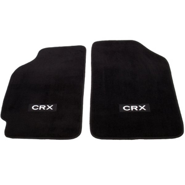 NRG フロアマット - 88-91 ホンダ Civic (CRX Logo) - 2pc. NRGFMR-110 WO店