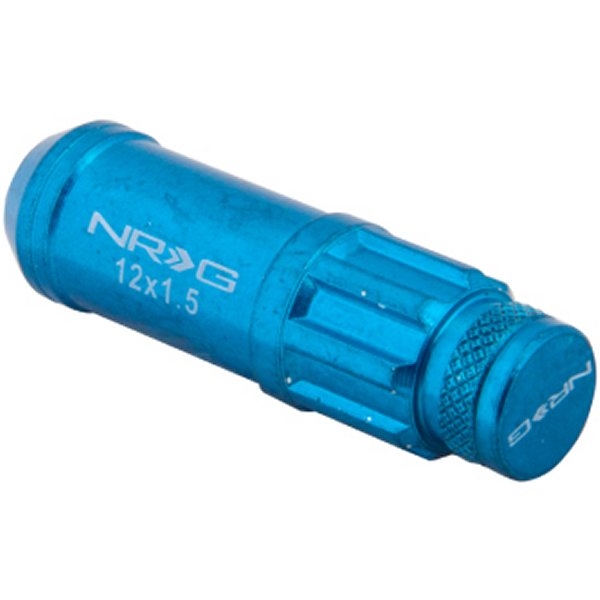 NRG 700シリーズ M12 X 1.5 Steel Lug Nut w/Dust Cap Cover Set 21 Pc w/Locks & Lock Socket - Blue NRGLN-LS700BL-21 WO店