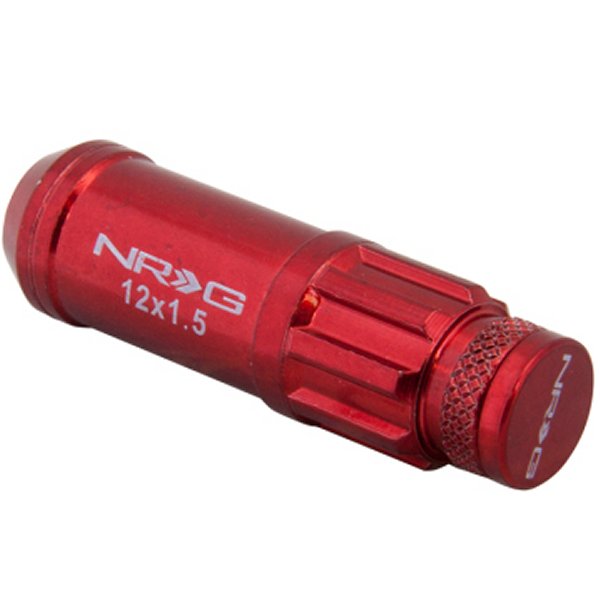 NRG 700シリーズ M12 X 1.5 Steel Lug Nut w/Dust Cap Cover Set 21 Pc w/Locks & Lock Socket レッド NRGLN-LS700RD-21 WO店