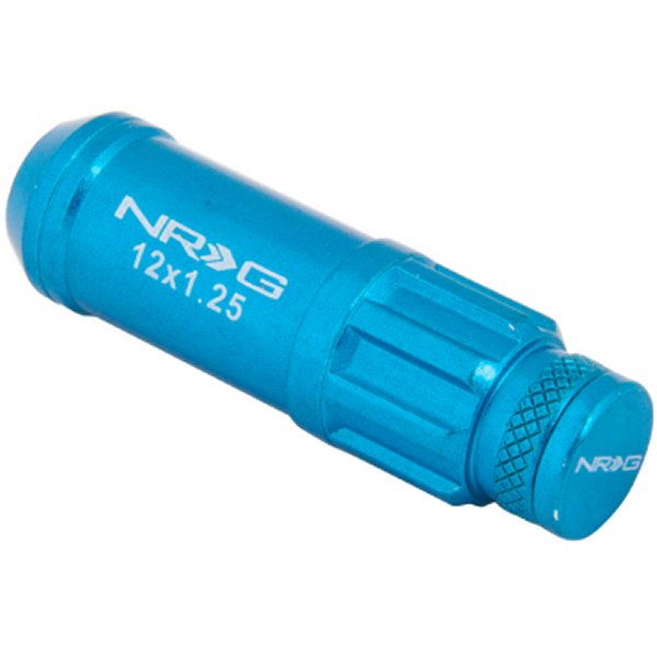 NRG 700シリーズ M12 X 1.25 Steel Lug Nut w/Dust Cap Cover Set 21 Pc w/Locks & Lock Socket - Blue NRGLN-LS710BL-21 WO店
