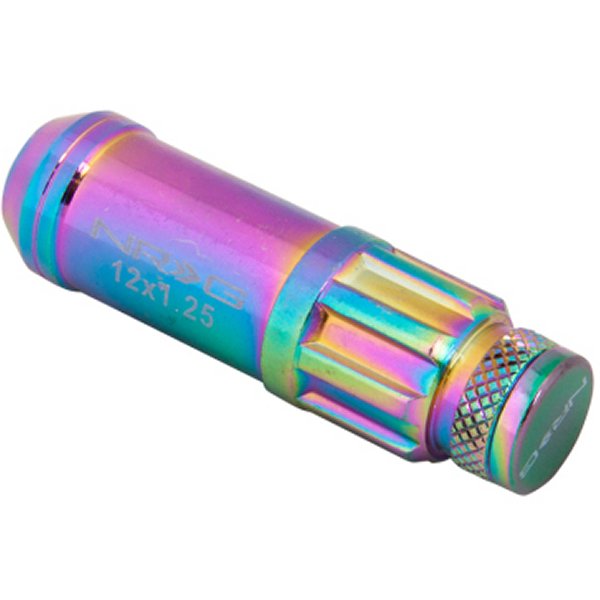 NRG 700シリーズ M12 X 1.25 Steel Lug Nut w/Dust Cap Cover Set 21 Pc w/Locks & Lock Socket - Neochrome NRGLN-LS710MC-21 WO店