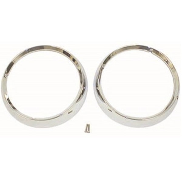 Omix ヘッドライト Bezel セット クローム 72年-86年 ジープ CJ Models OMI12419-04 WO店
