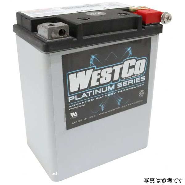 ウエストコ WESTCO バッテリー Platinum 12V/14Ah YB14L-A2、YTX14AHL-BS、YB14L-A2搭載車両 p-wcp15l WO店