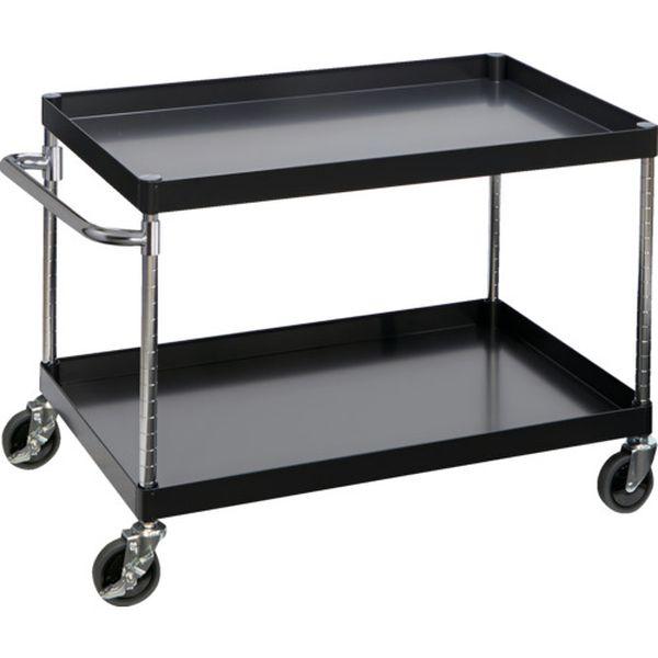 PEW692G75BK ツールワゴン フェニックスワゴン 900X600 2段 Φ75ゴム車輪 ブラック PEW-692-G75-BK WO店 22,694円