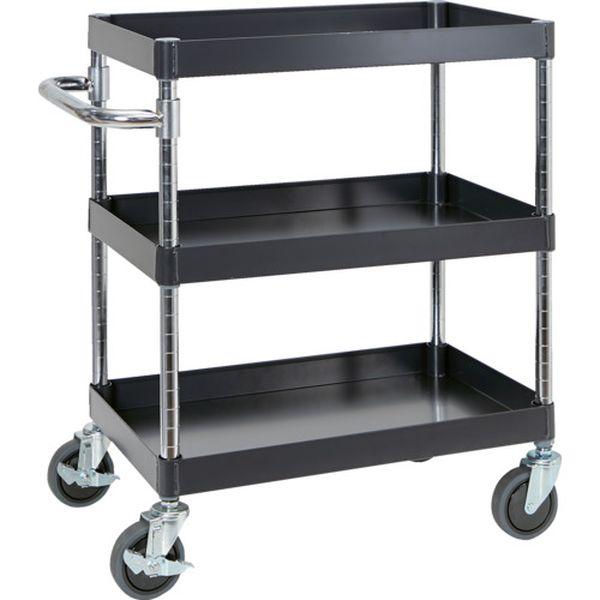 PEW773BK  ツールワゴン フェニックスワゴン 省音 750X500XH740 3段 ブラック PEW-773-BK WO店