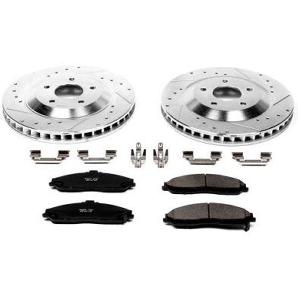 Power Stop 2004 Cadillac XLR フロント Z23 Evolution Sport ブレーキ キット PSBK1559 WO店