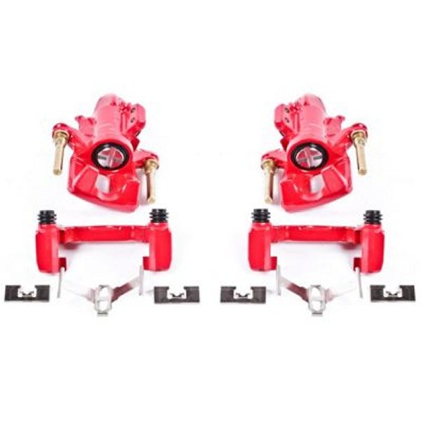 Power Stop 94年-01年 Acura Integra リヤ レッド Calipers w/ブラケットs - 2個 PSBS1556 WO店
