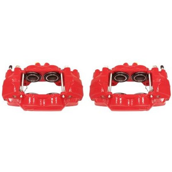 Power Stop 03年-09年 トヨタ 4Runner フロント レッド Calipers w/o ブラケットs - 2個 PSBS2984 WO店