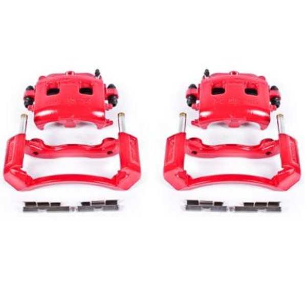 Power Stop 02年-05年 ダッジ Ram 1500 フロント レッド Calipers w/ブラケットs - 2個 PSBS4832 WO店